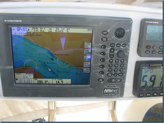 09 14,5 kts con 5,9 de corredera